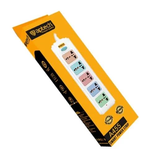 Aptech A455 5 Port 3 Meter Power Strip