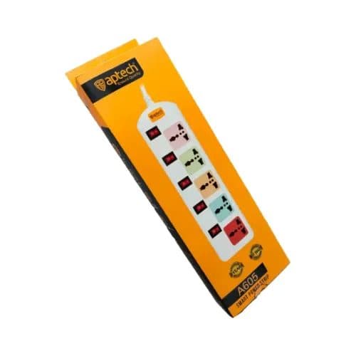 Aptech A605 5 Port 3 Meter 2 Pin Power Strip
