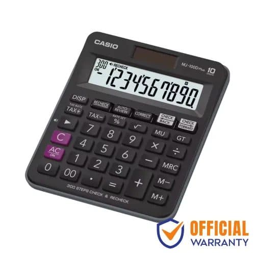 Casio MJ-100D Plus Check & Recheck Basic Calculator