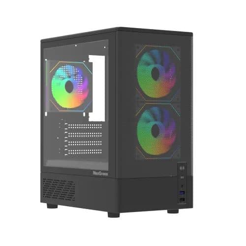 MaxGreen 310 Mid-Tower M-ATX Gaming Casing With Built-in 200W Power Supply