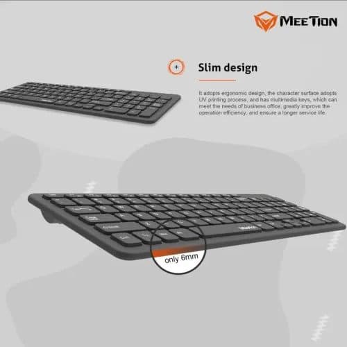 Meetion MT-K410 Wired Ultra Thin Keyboard with Bangla
