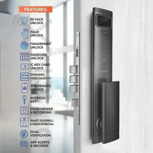 SmartX SX-I1Pro 3D Face Recognition WiFi Smart Door Lock