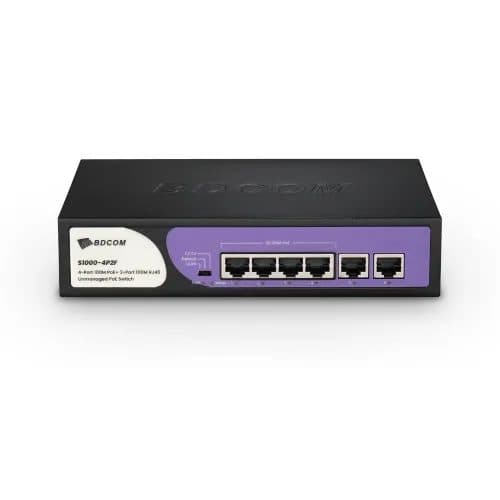 BDCOM S1000-4P2F 4-Port 100mbps Unmanaged PoE Switch