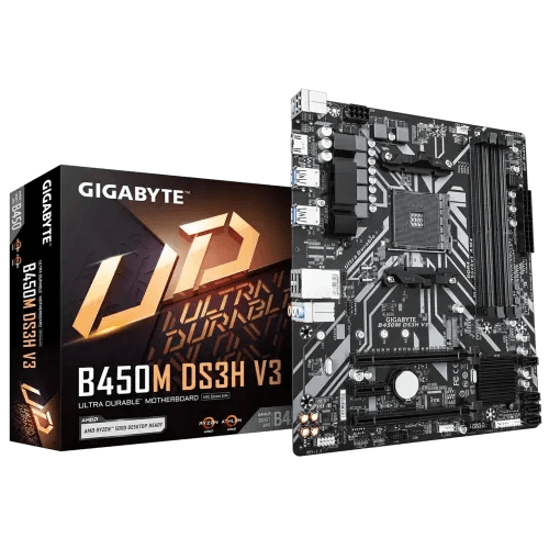 Gigabyte B450M DS3H V3 AMD AM4 Micro ATX Motherboard