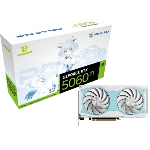 Manli Polar Fox GeForce RTX 5060 Ti OC 16GB GDDR7 Graphics Card