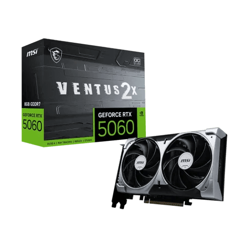 MSI GeForce RTX 5060 8G VENTUS 2X OC 8GB GDDR7 Graphics Card