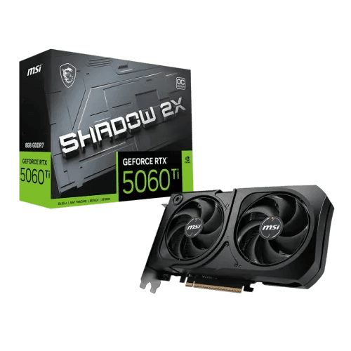 MSI GeForce RTX 5060 Ti 8G SHADOW 2X OC PLUS 8GB GDDR7 Graphics Card