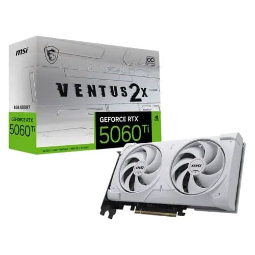 MSI GeForce RTX 5060 Ti 8G VENTUS 2X OC WHITE PLUS 8GB GDDR7 Graphics Card