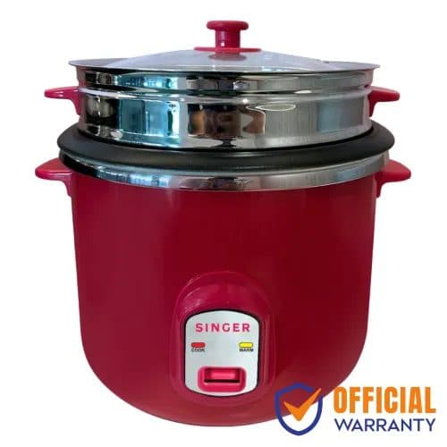 Singer B2800DELUX 2.8 L Rice Cooker Pink with Steamer