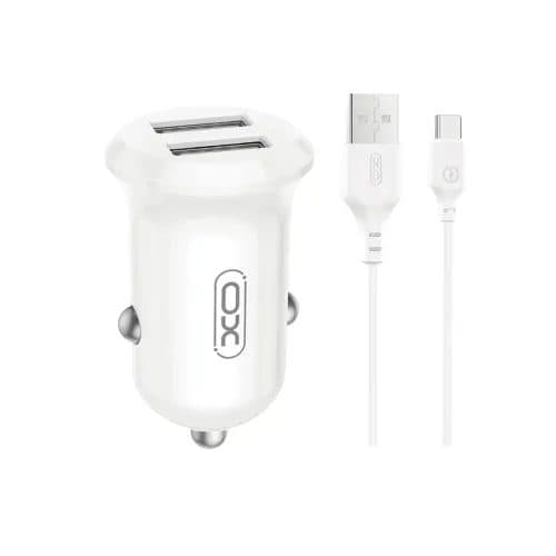XO CC67 Dual USB Port Car Charger with Type-C Cable